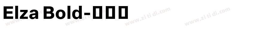 Elza Bold字体转换